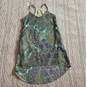 Floral Spaghetti Strap High Low Dress Size Small